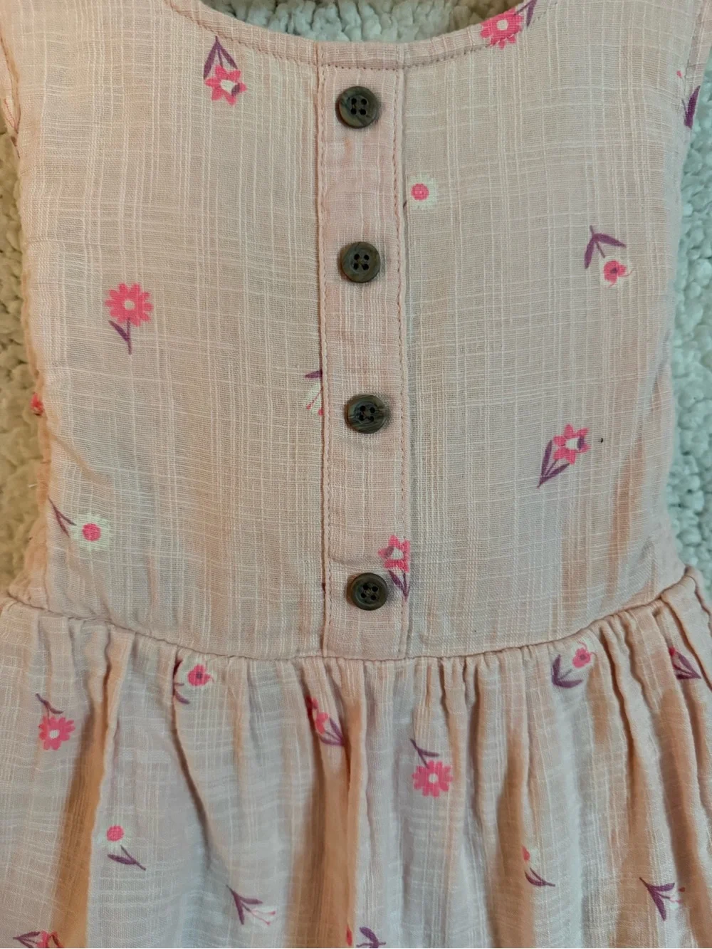 Cat & Jack Pink Floral Sundress Girls Small (6/7)